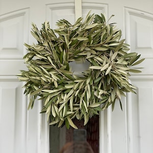 Fresh Handmade Olive Branch Greenery  Wreath