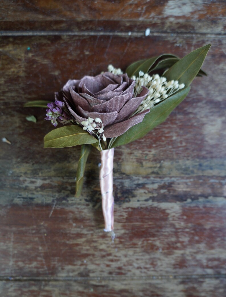 Provencal Jardin Sola Flower Boutonniere Wood Flower Boutonniere