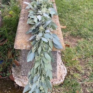 Fresh Seeded Eucalyptus Garland, Handmade with Fresh Greenery, Great for Weddings and Special Occasions image 2