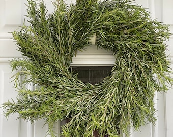 Fresh and Fragrant Handmade Rosemary Greenery Wreath