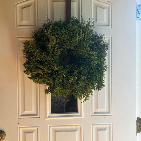 Fresh Christmas Wreath, Juniper Winter Holiday Wreath, Handmade Christmas Wreath* Nov- Jan Only*