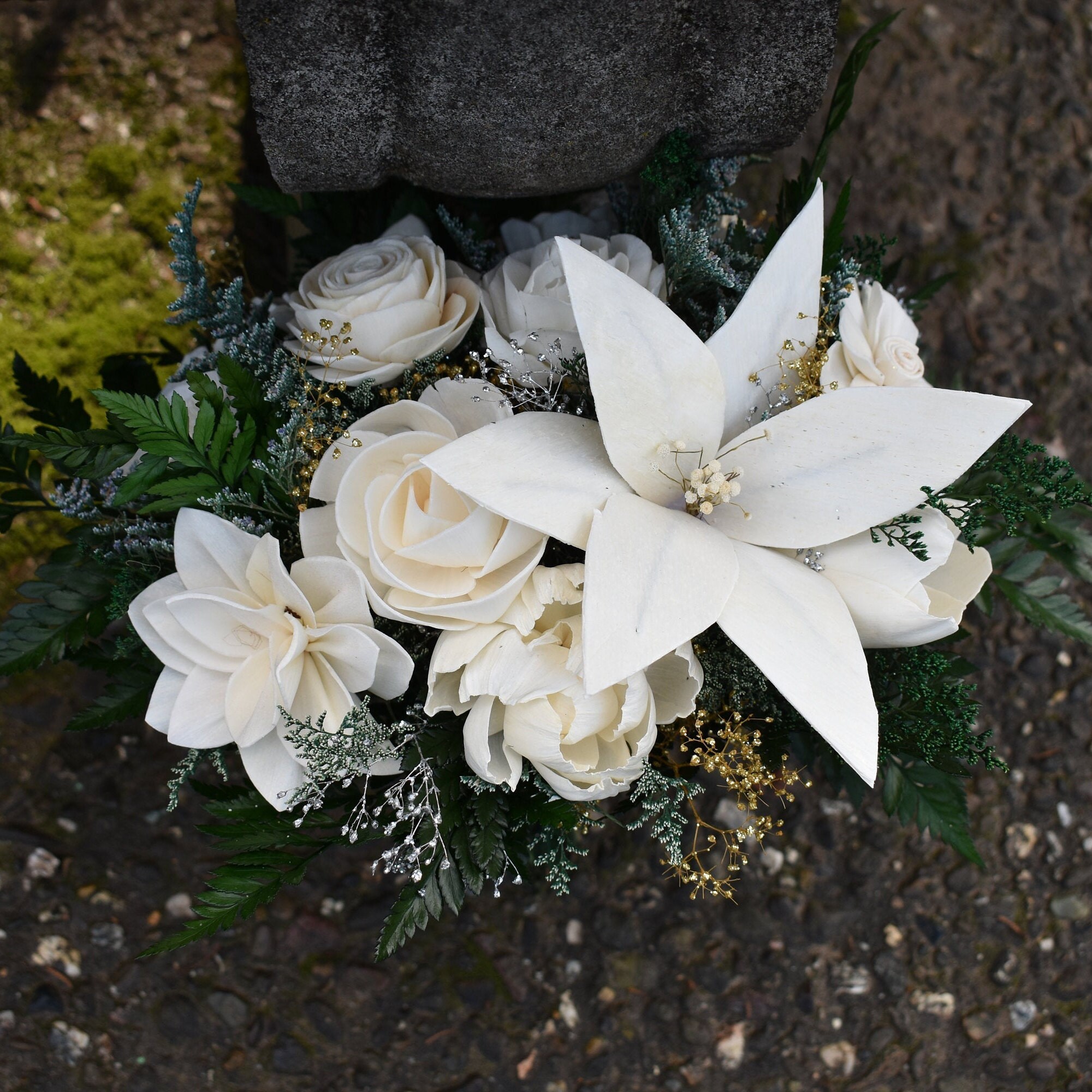 Lily Wood Wedding Sola Flower Bouquet "Lily L'Amour" - Thumbnail 2