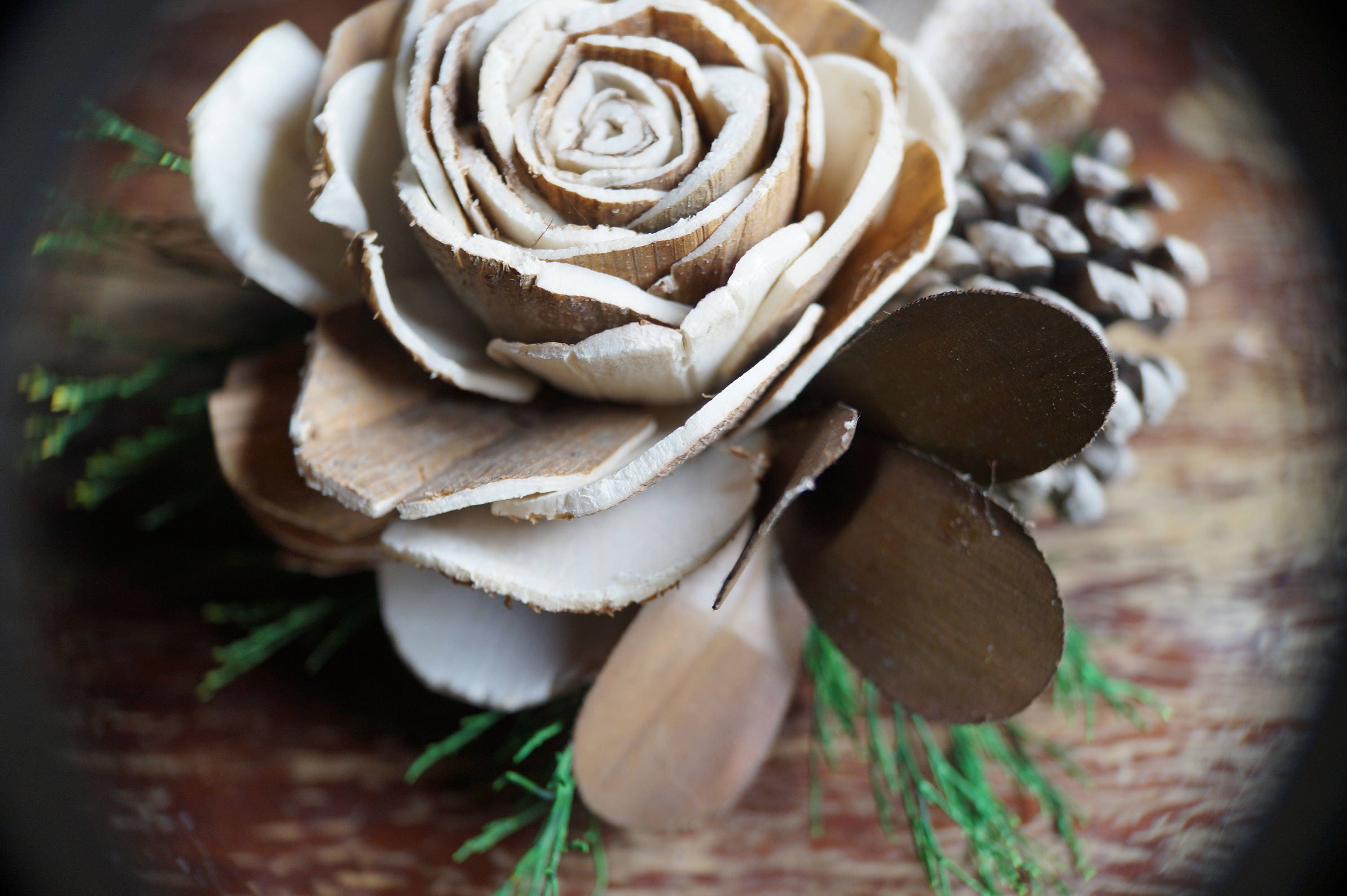 Enchanted Forest Sola Wood Flower Corsage Etsy