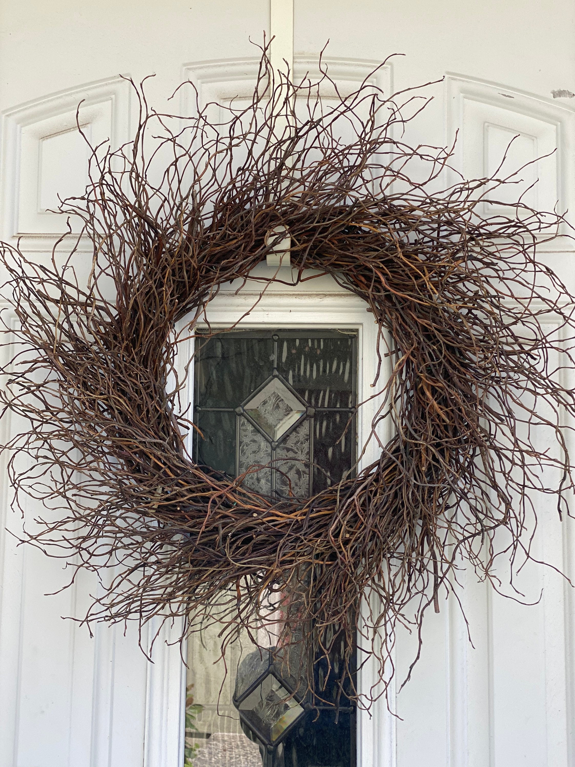 Dried Rustic Curly Willow Wreath, Great for Fall or Halloween - Etsy