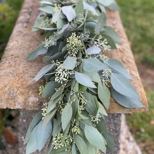 Fresh Seeded Eucalyptus Garland, Handmade with Fresh Greenery, Great for Weddings and Special Occasions image 1