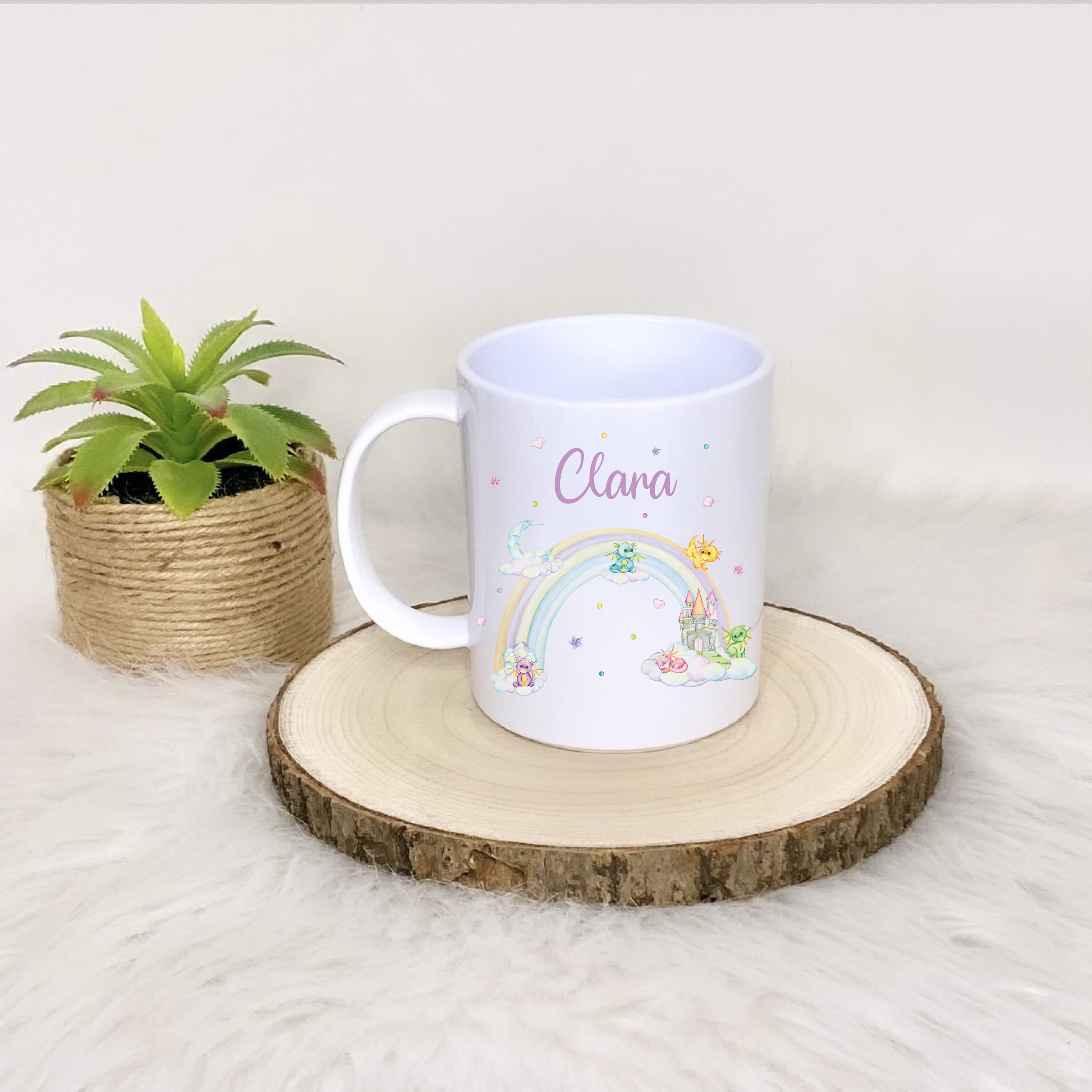 Mug Incassable Personnalisé Enfant Château & Dragons