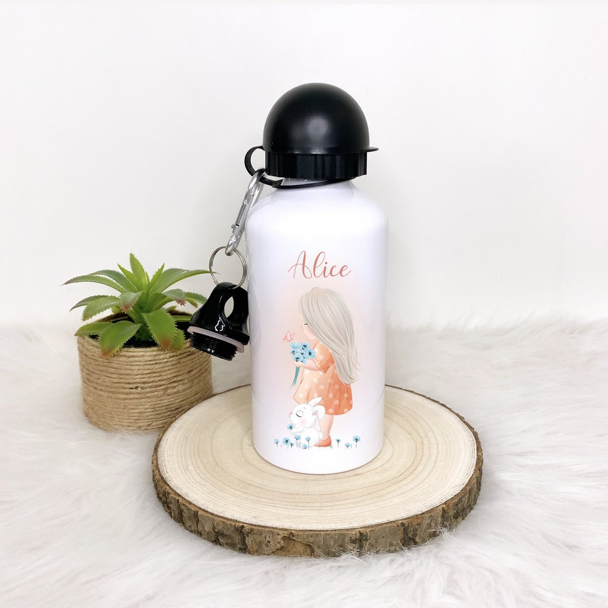 Gourde Isotherme Personnalisée Enfant La Petite Fille Orange