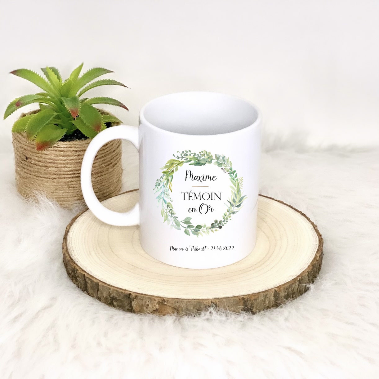 Mug/Tasse Personnalisé Mariage/Témoin Témoin en Or