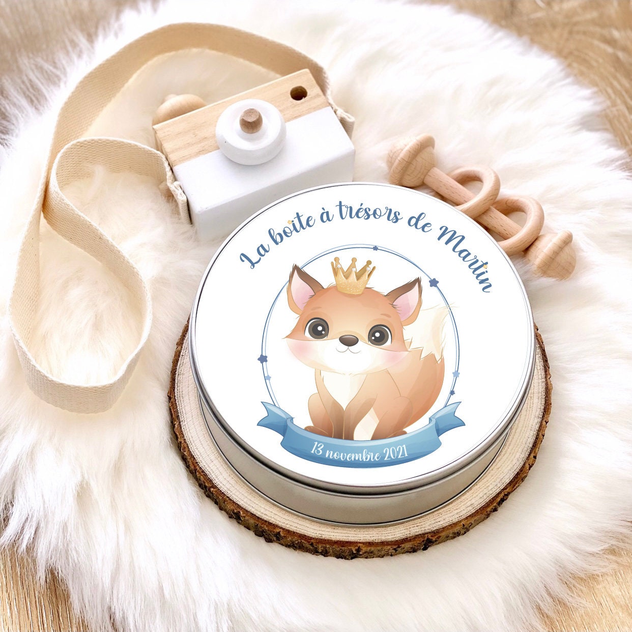 Boîte Souvenirs de Naissance Personnalisé/Cadeau Personnalisé Petit Prince Renard