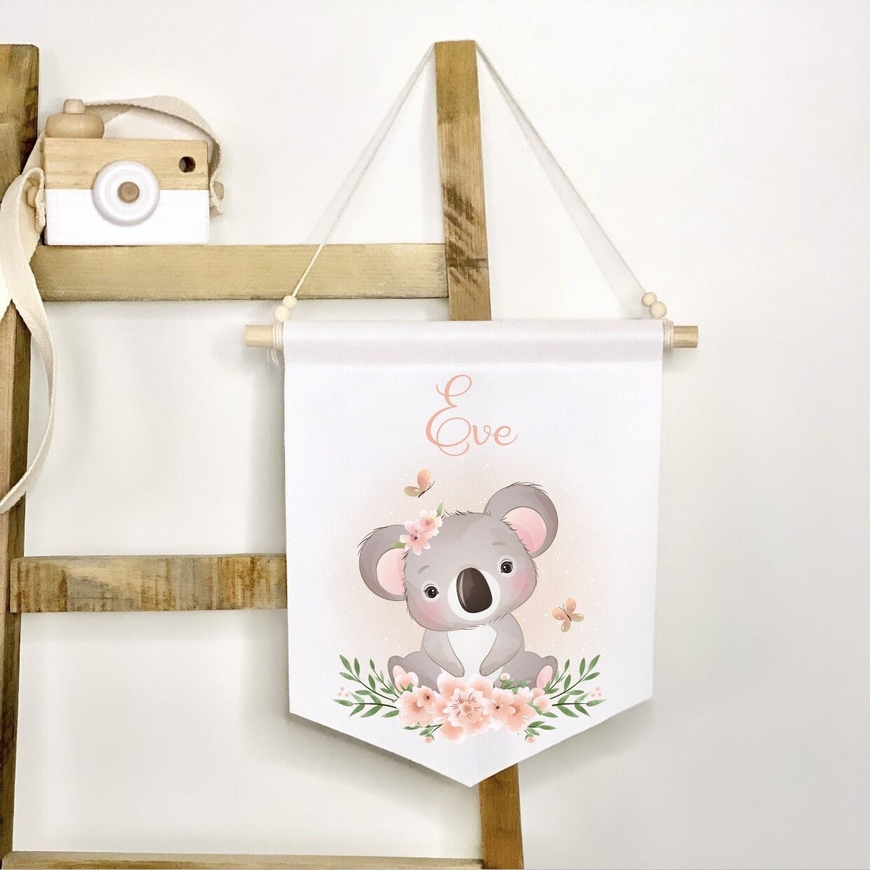Bannière Personnalisée/Cadeau Naissance Personnalisé/Décoration Chambre Enfant Personnalisée Koala