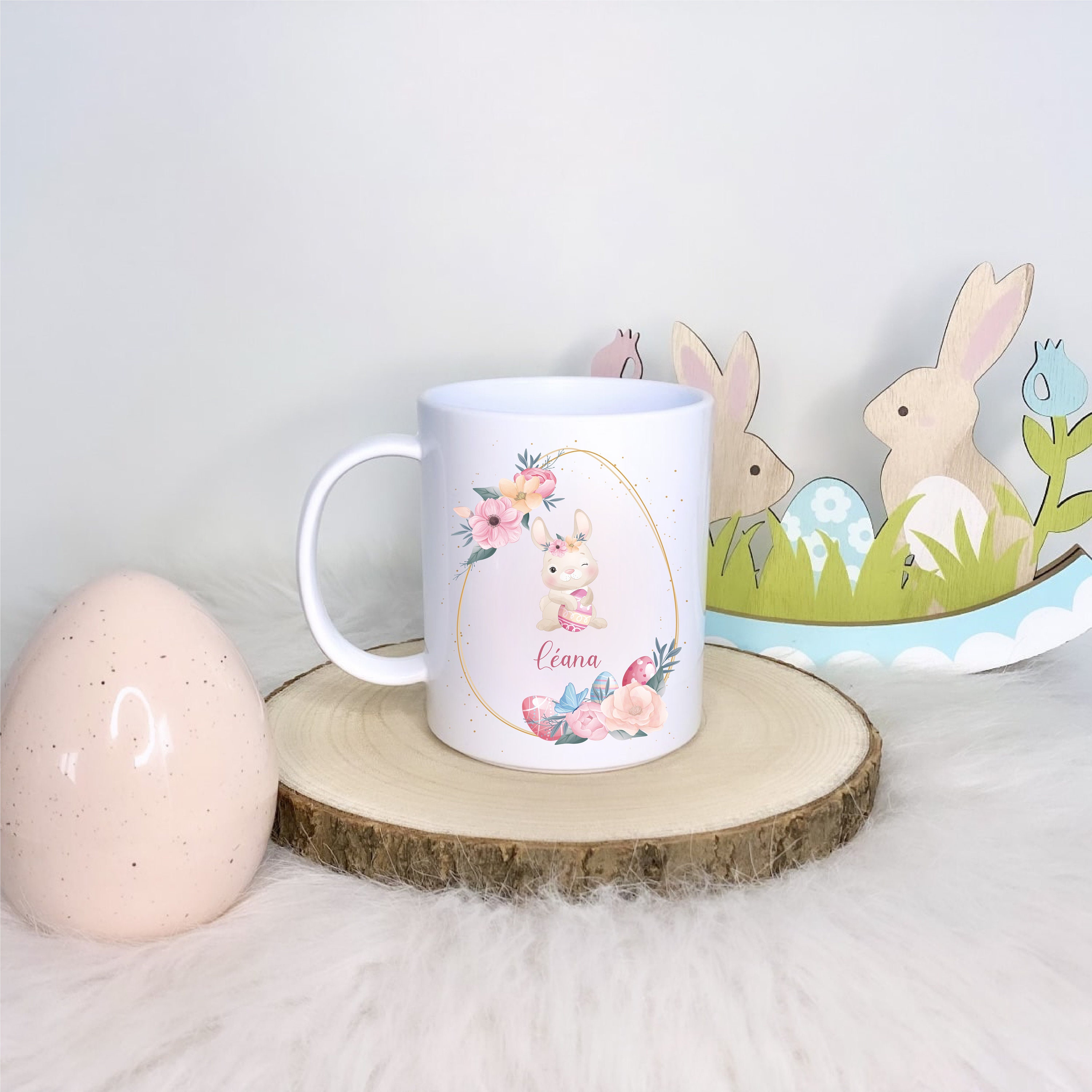 Mug Incassable Personnalisé Enfant Spécial Pâques Petite Lapine