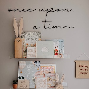 Script Once Upon A Time Sign For Nursery Or Playroom - Free 3-5 Business Day Shipping