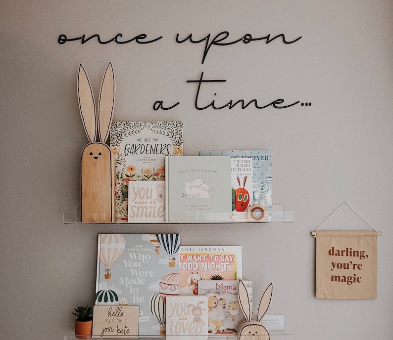 Script Once Upon A Time Sign For Nursery Or Playroom  Free image 1