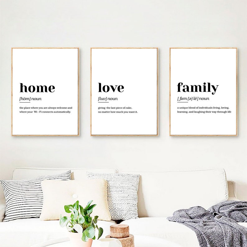 Definition Wall Art Love Print Set Of 3 Prints Funny Printable Black And White Master Bedroom