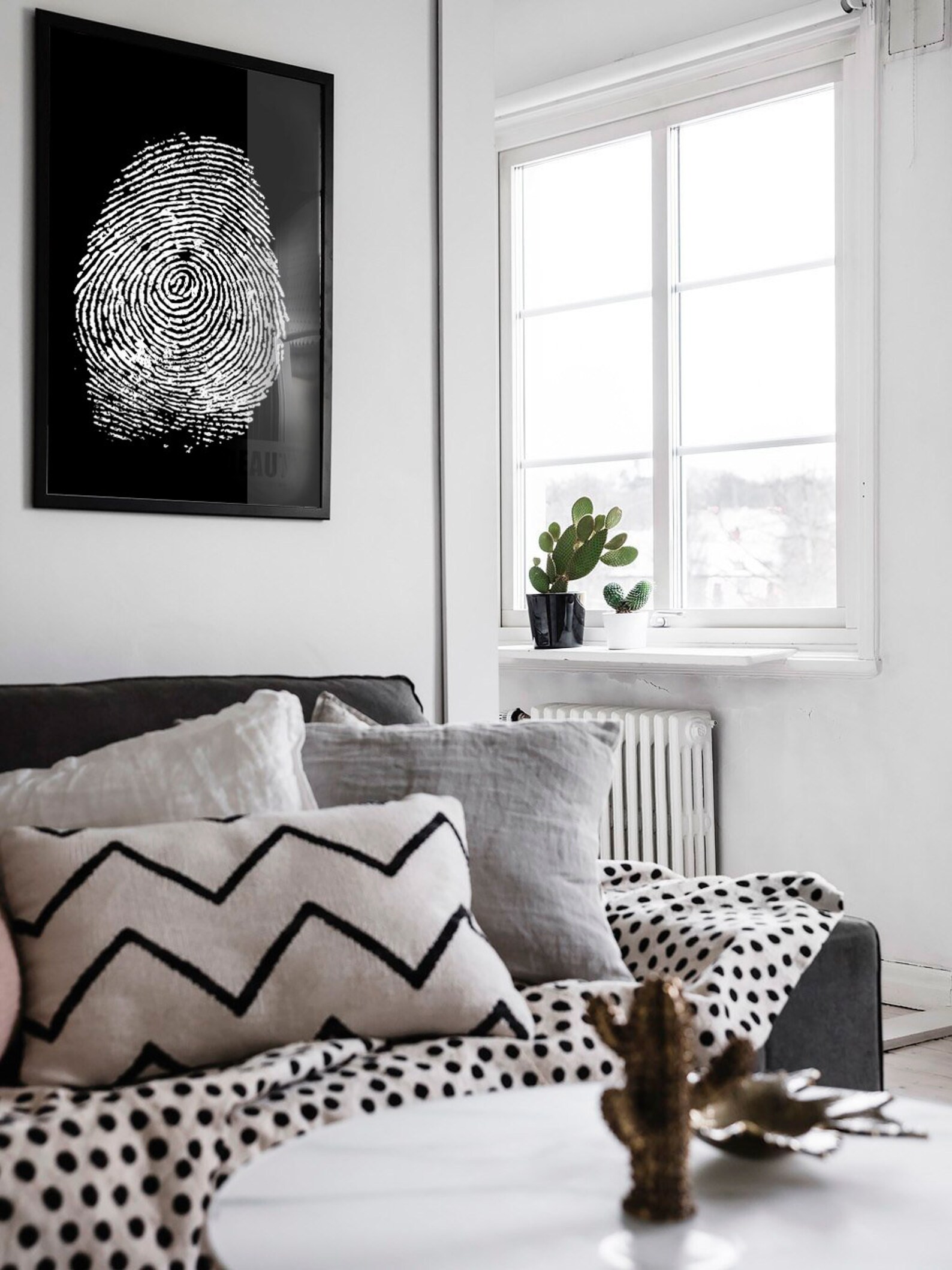 Fingerprint Wall Art Printable Wall Art Black and White Etsy