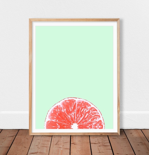Kitchen Wall Art Kitchen Decor Grapefruit Printable | Etsy