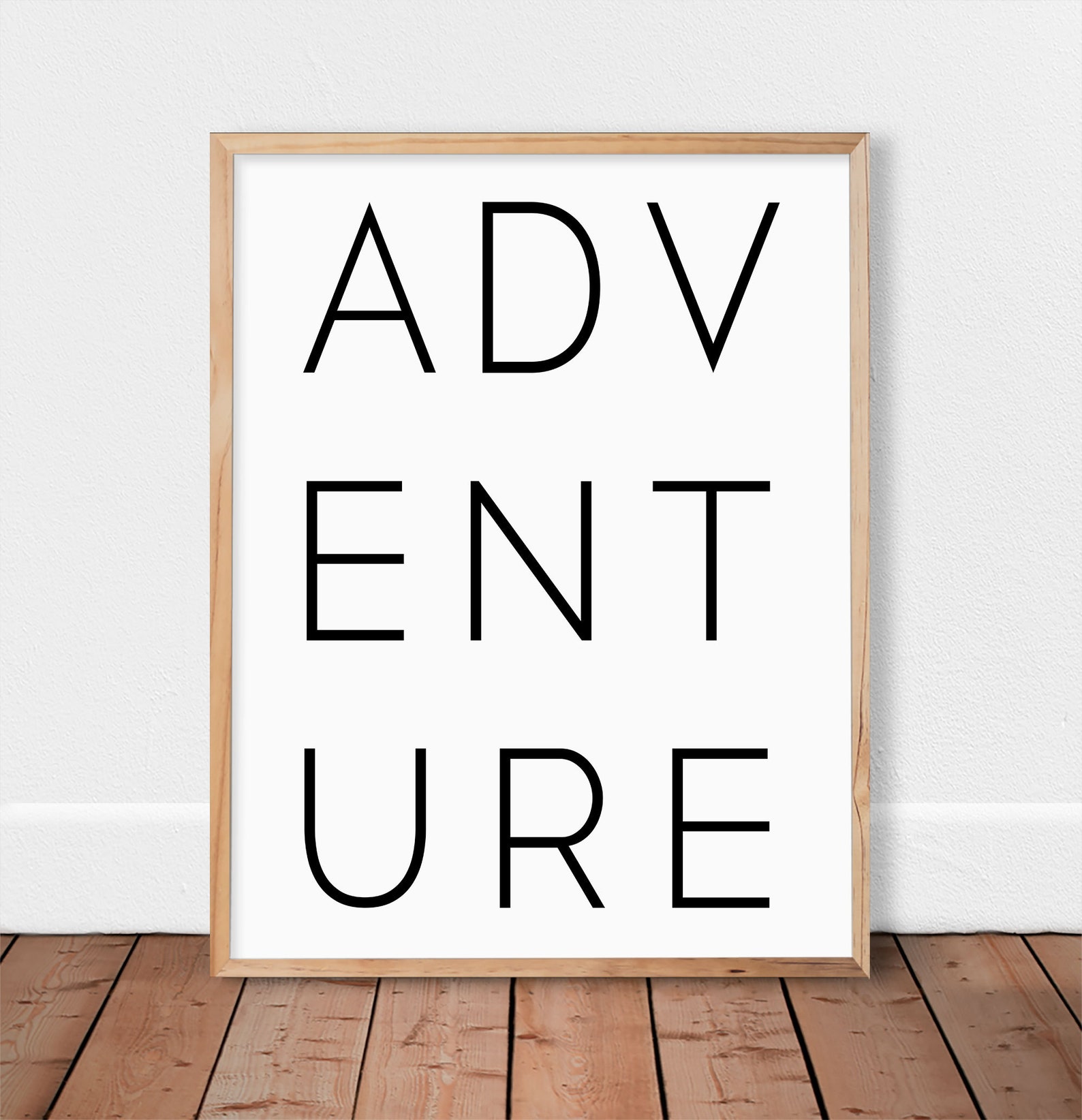 Adventure Print Typography Wall Art Printable Wall Art Etsy