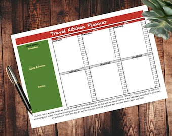 Travel Kitchen Planner Blank