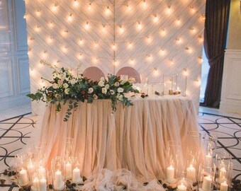 tulle table skirts for weddings