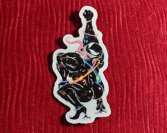 Rave Venom Symbiote Holographic Sticker
