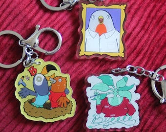 Tuca and Bertie / Speckle / Draca 2in Double-sided Charms