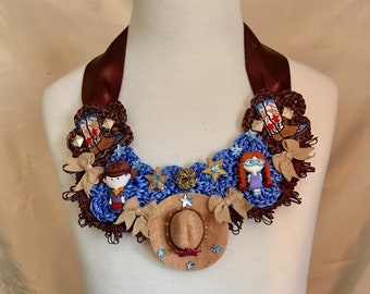 Crochet Girl's Cowgirl Necklace