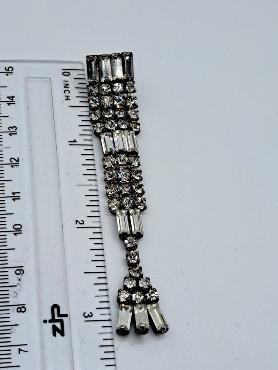 Pierced  rhinestone dangle earrings - image 8