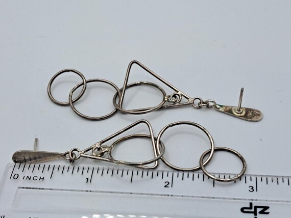 925 geometric dangle earrings - image 4