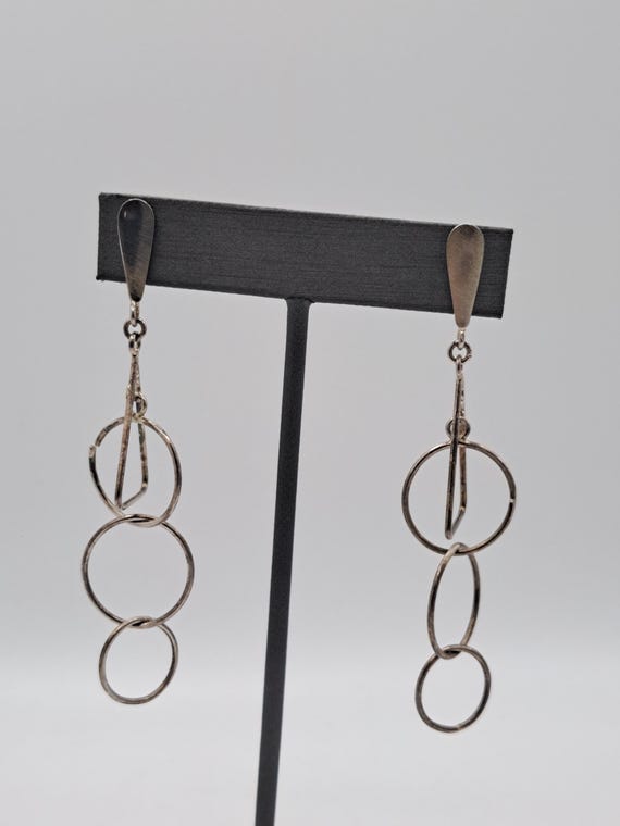925 geometric dangle earrings - image 3
