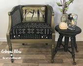 Eclectic Boho Mudcloth and Batik Chair