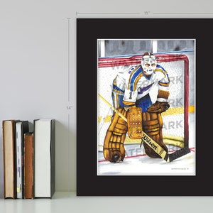 St. Louis Blues Goalie - 1970&#39;s - NHL Hockey - Art Print