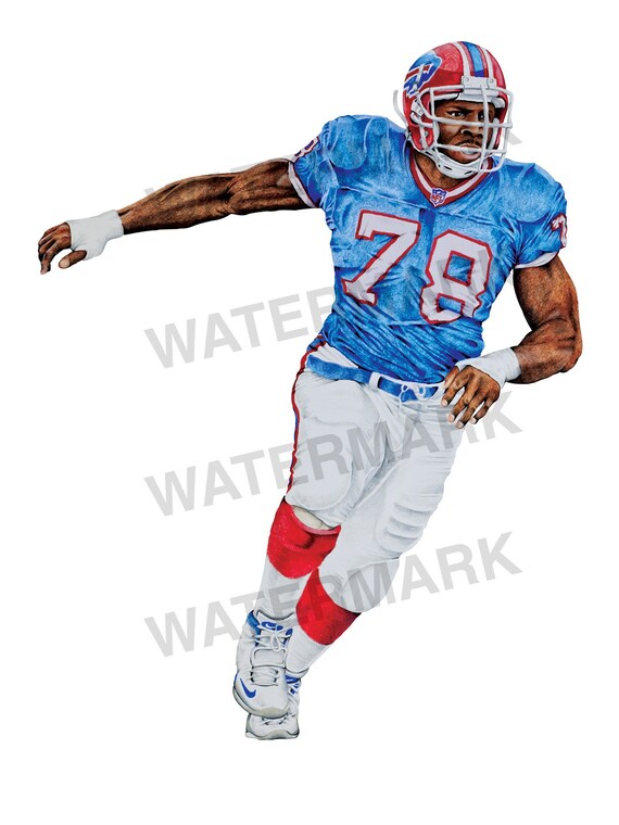 Bruce Smith Buffalo Bills Nfl Football Art Print Etsy