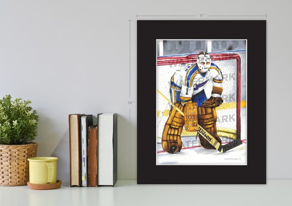 St. Louis Blues Goalie - 1970's - NHL Hockey - Art Print