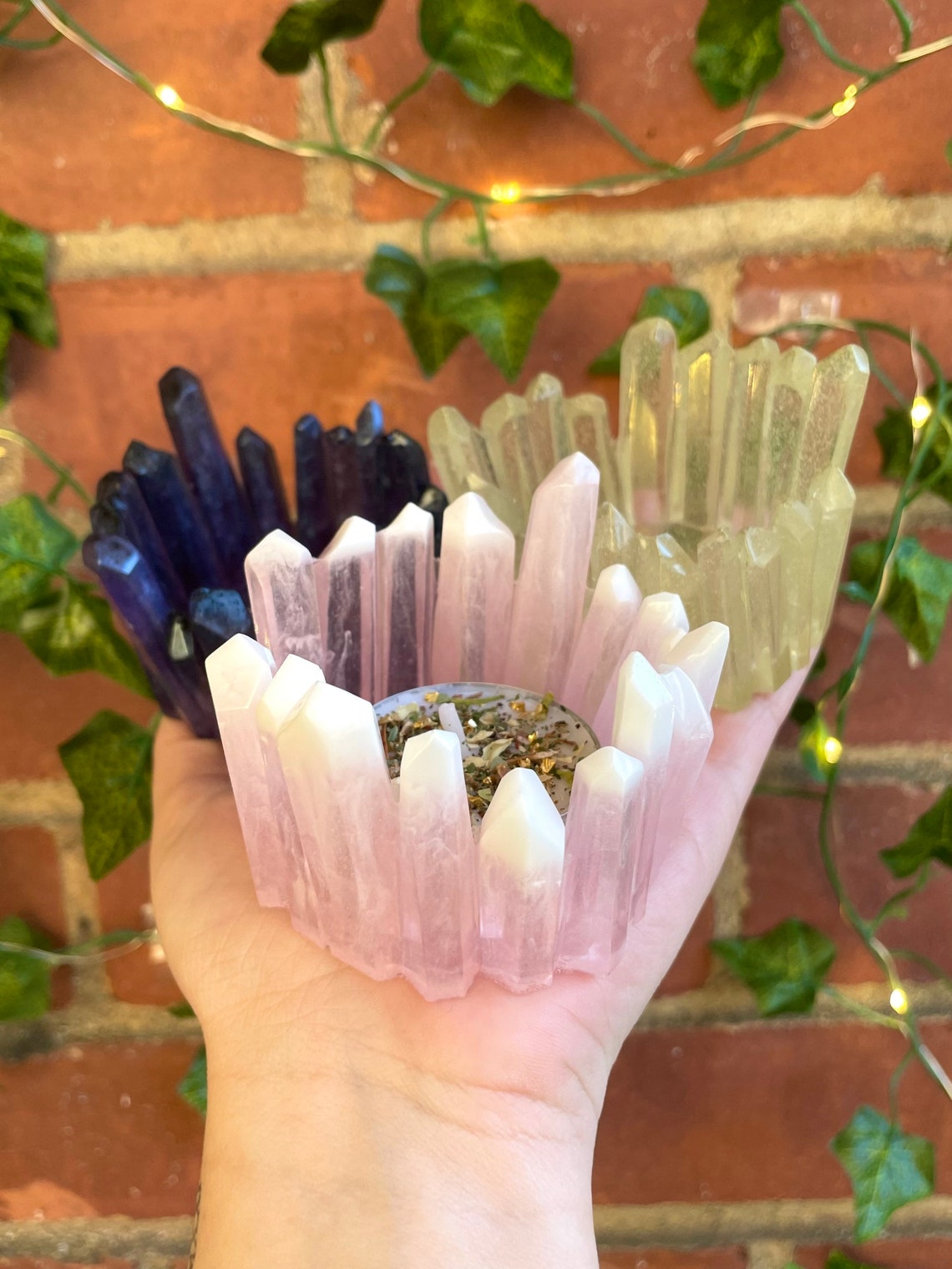 Crystal Inspired Tea Light Holder Beautiful Tea Light Holder Etsy