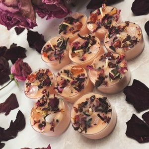 Love Tea Light Intention Candles | Self Love & Attraction Candles | Crystal Candles | Valentines Day Gifts