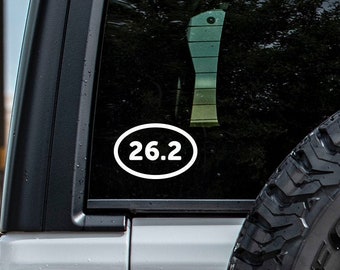 Marathon 26.2 Vinyl Decal | Water Bottle Decal | Car Window Decal | Laptop Decal