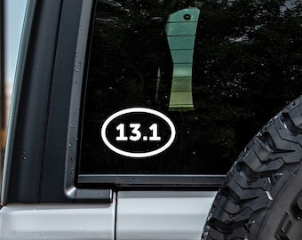 Half Marathon 13.1 Vinyl Decal | Water Bottle Decal | Car Window Decal | Laptop Decal