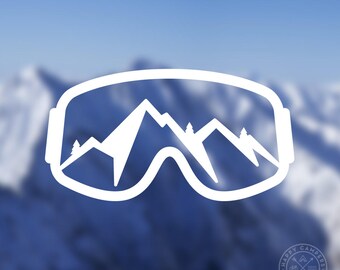 Mammoth Skier vinyl sticker decal skis skiing snow mountain park truck SUV car