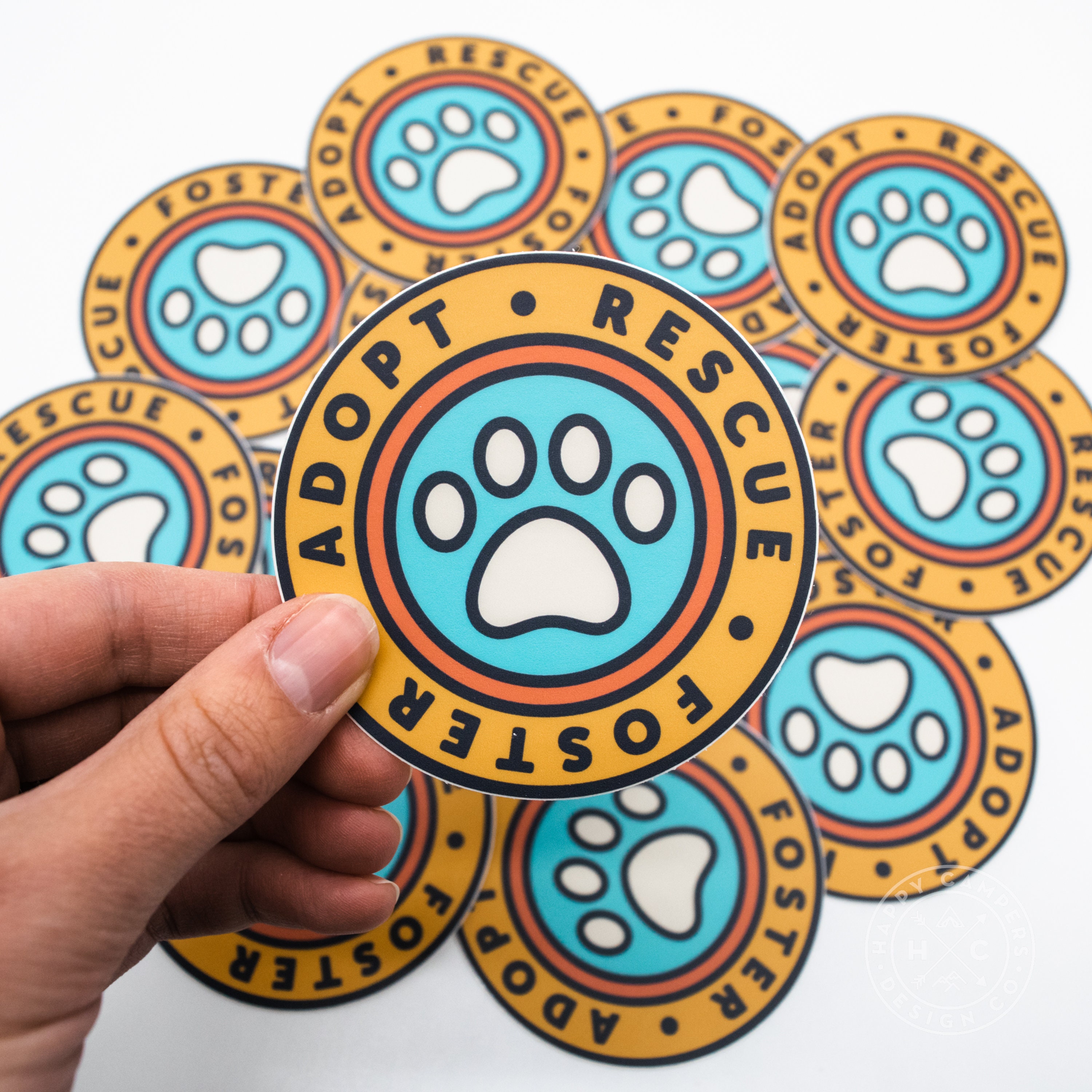 Adopt Foster Rescue Sticker | Water Bottle Sticker | Car Decal | Laptop Decal Sticker