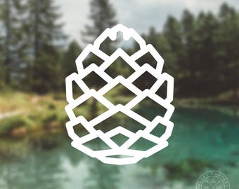 Pinecone Vinyl Decal | Water Bottle Decal | Car Window Decal | Laptop Decal