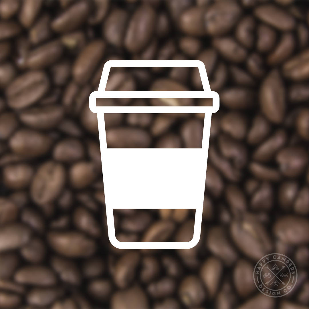 Coffee Cup Vinyl Decal Water Bottle Decal Car Window Decal Etsy