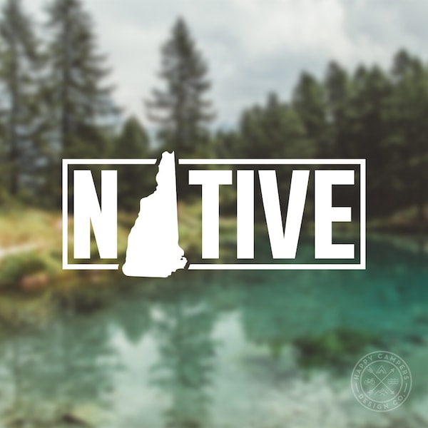 NH Native Vinyl Decal | Water Bottle Decal | Car Window Decal | Laptop Decal