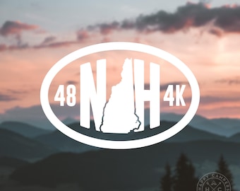 NH 48 4000 Footers Oval Vinyl Decal | Water Bottle Decal | Car Window Decal | Laptop Decal