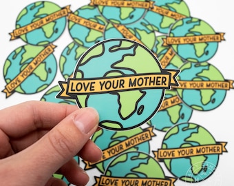 Love Your Mother Sticker | Earth Decal | Water Bottle Decal | Car Window Decal | Laptop Decal