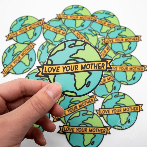 Love Your Mother Sticker | Earth Decal | Water Bottle Decal | Car Window Decal | Laptop Decal
