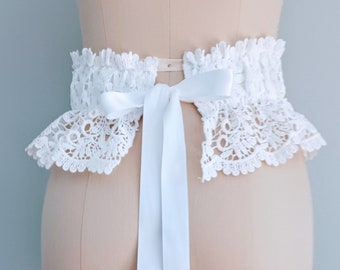 Bridal Belt | Sash Belt | Bridal White Venice lace Sash Belt | White Bridal Sash | Bridesmaid Sash | Dress Sash Gift for Her