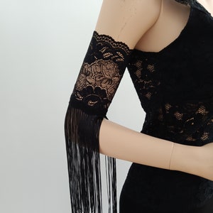 Black lace arm sleeves hot sale