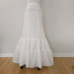 Slip Extender - White Petticoat Crinoline High Waist Long Bridal Petticoat Slip Wedding Petticoat Crinoline, Size 4- 43&quot; Long