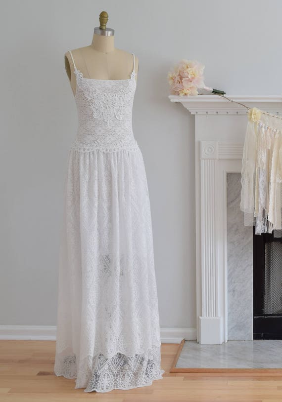 off white bohemian wedding dress