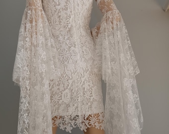Boho Victorian Removable Ivory Lace Sleeves | Bicep Lace Sleeves | Off Shoulder Bohemian Wedding Sleeves| Gift for Her| Wedding Sleeves